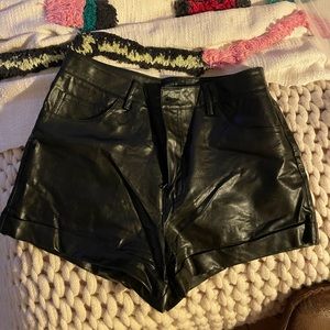 Forever 21 High Waisted Pleather Shorts